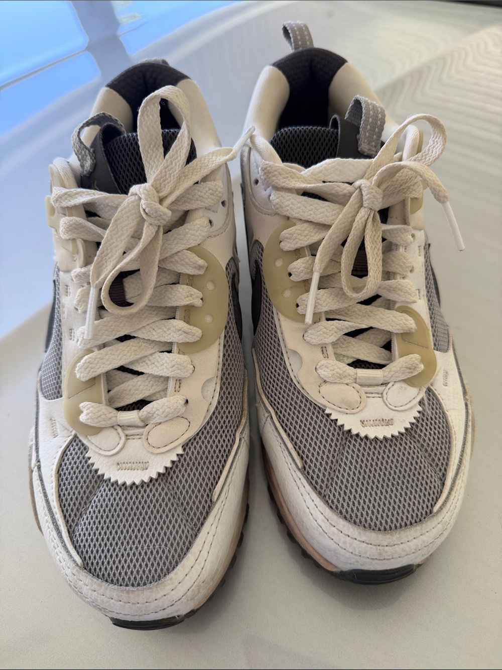 Nike White, Gray & Cream Low-Top Sneakers